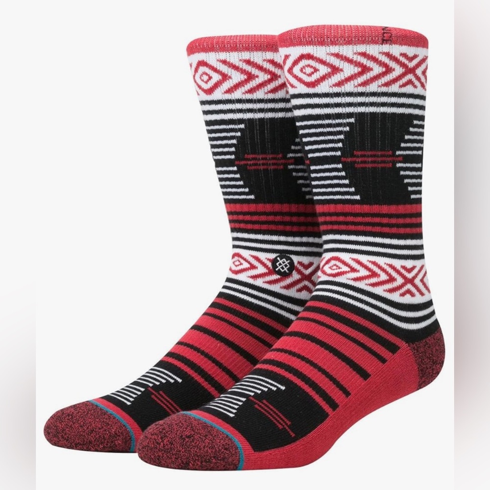 UGA Stance Red and Black Patterned Socks